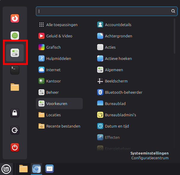 Systeem Instellingen