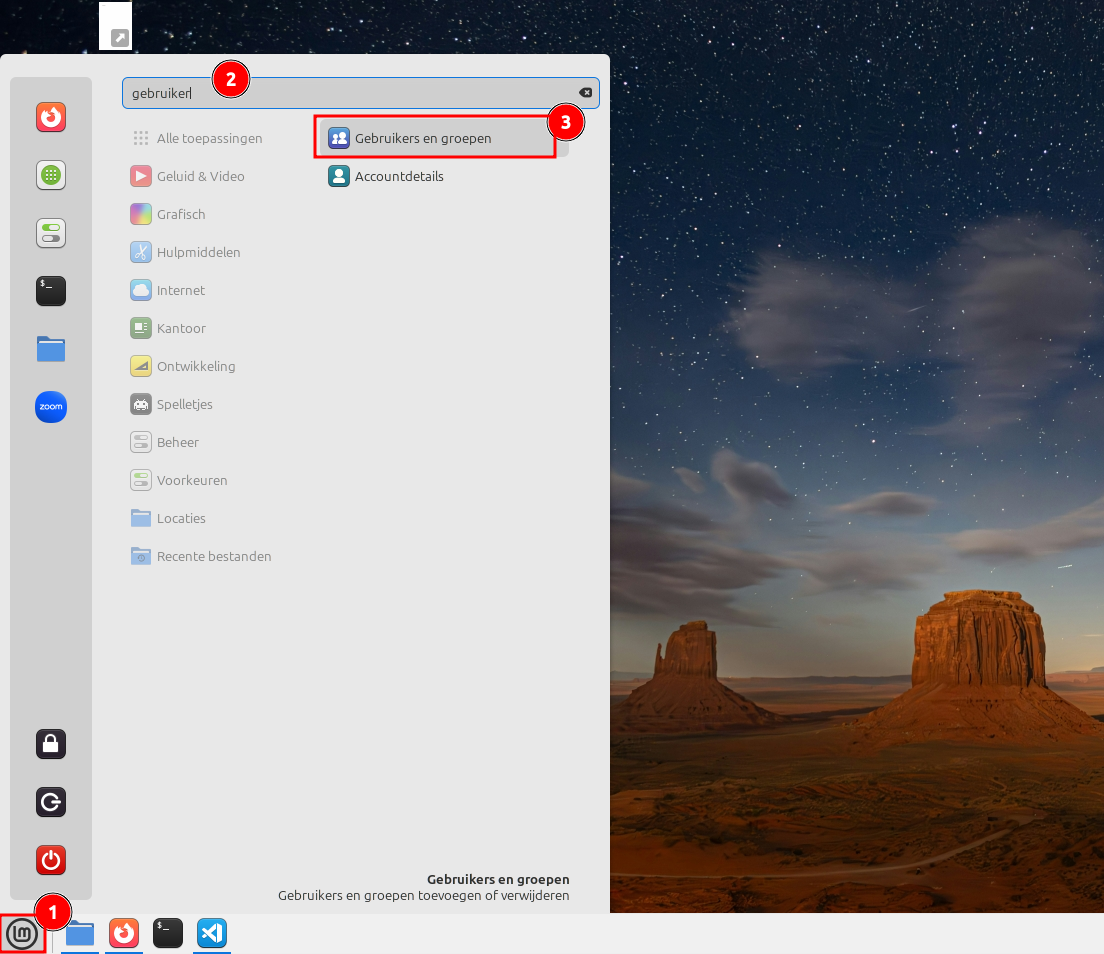 Open User Screen